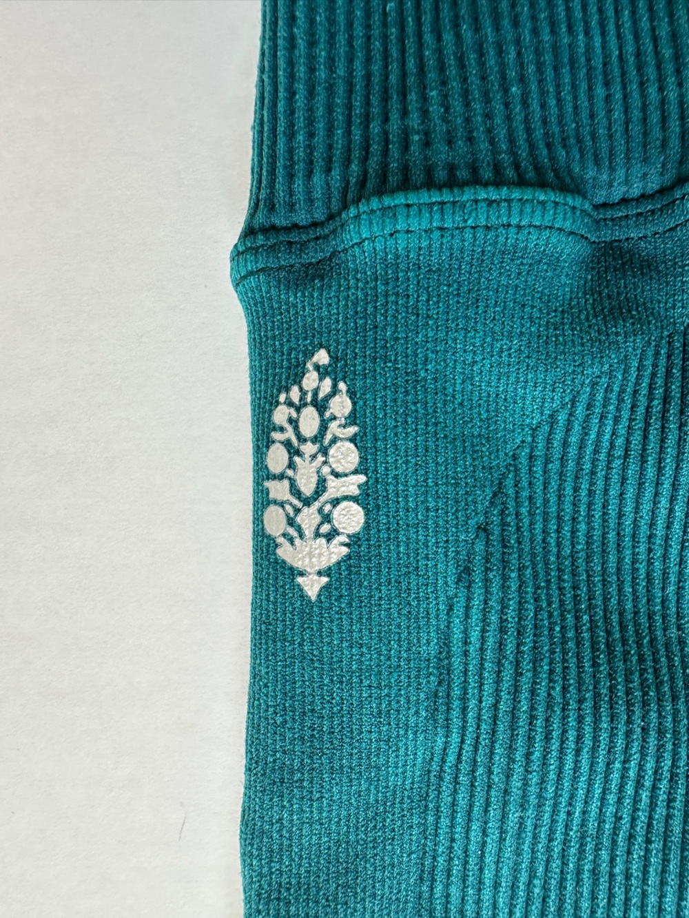 Free People Movement Women’s Teal Ribbed Matching Bra/Leggings Set - Size XLArge - Picture 8 of 9